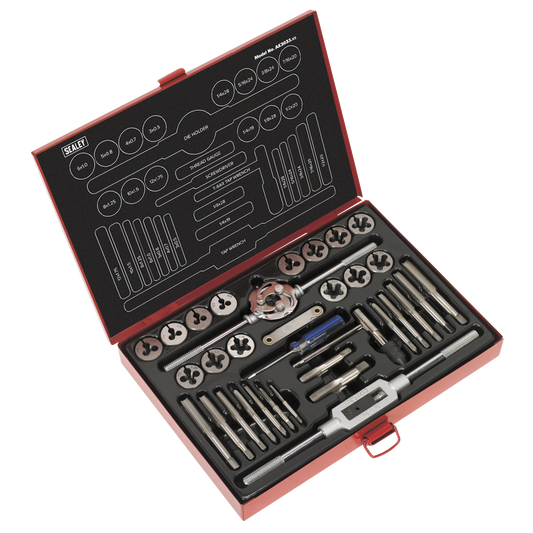 Sealey 33pc Tap & Die Set Split Dies - Metric/UNF/BSP AK3033
