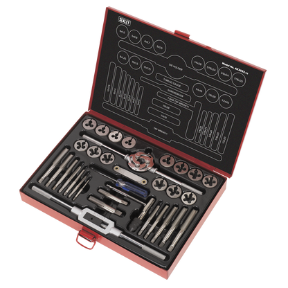 Sealey 33pc Tap & Die Set Split Dies - Metric/UNF/BSP AK3033