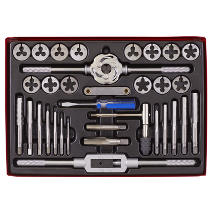 Sealey 33pc Tap & Die Set Split Dies - Metric/UNF/BSP AK3033
