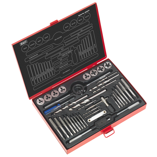 Sealey 37pc Tap & Die Set Split Dies - Metric AK3037