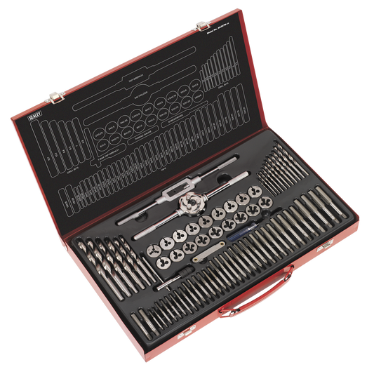 Sealey 76pc Tap & Die Set Split Dies - Metric AK3076