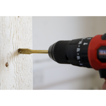 Sealey 7pc 1/4"Hex Shank Flat Wood Drill Bit Set AK3707FW