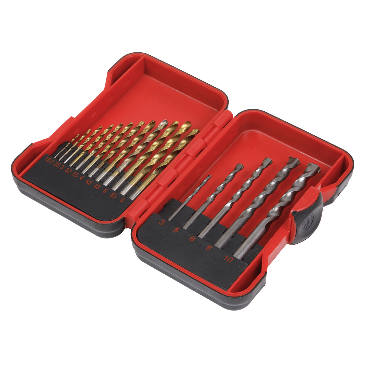 Sealey 17pc HSS/Masonry Drill Bit Set AK3717TCM