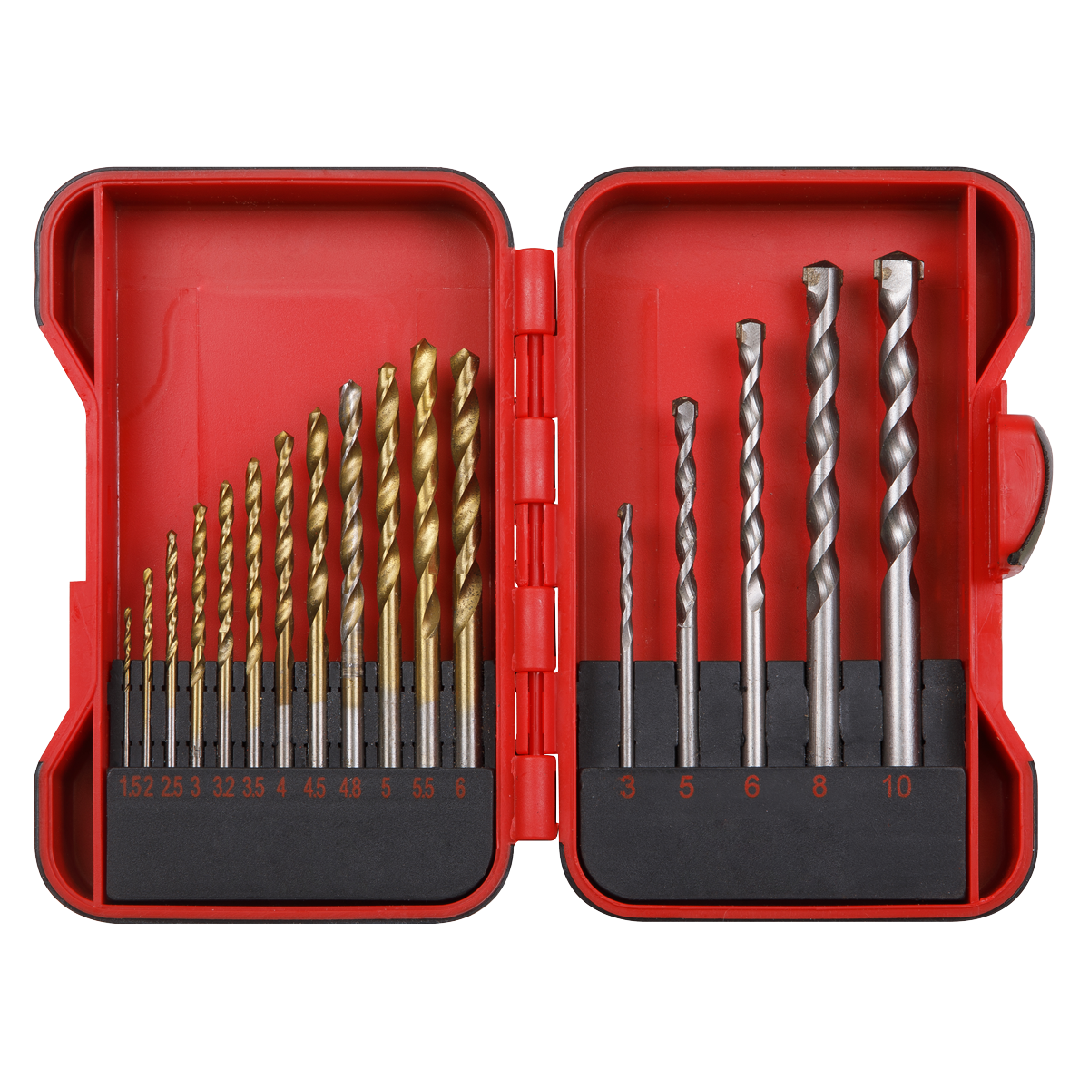 Sealey 17pc HSS/Masonry Drill Bit Set AK3717TCM