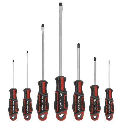 Sealey 7pc GripMAX® Screwdriver Set - Red AK4321