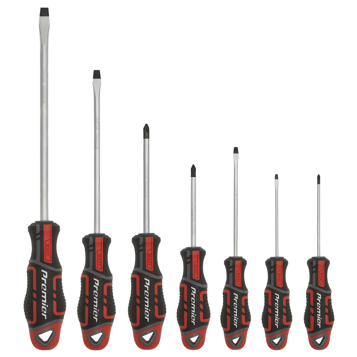 Sealey 7pc GripMAX® Screwdriver Set - Red AK4321