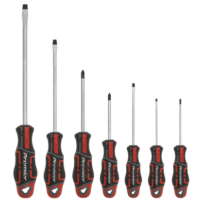 Sealey 7pc GripMAX® Screwdriver Set - Red AK4321