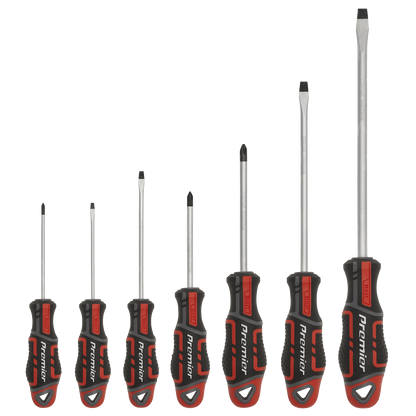 Sealey 7pc GripMAX® Screwdriver Set - Red AK4321