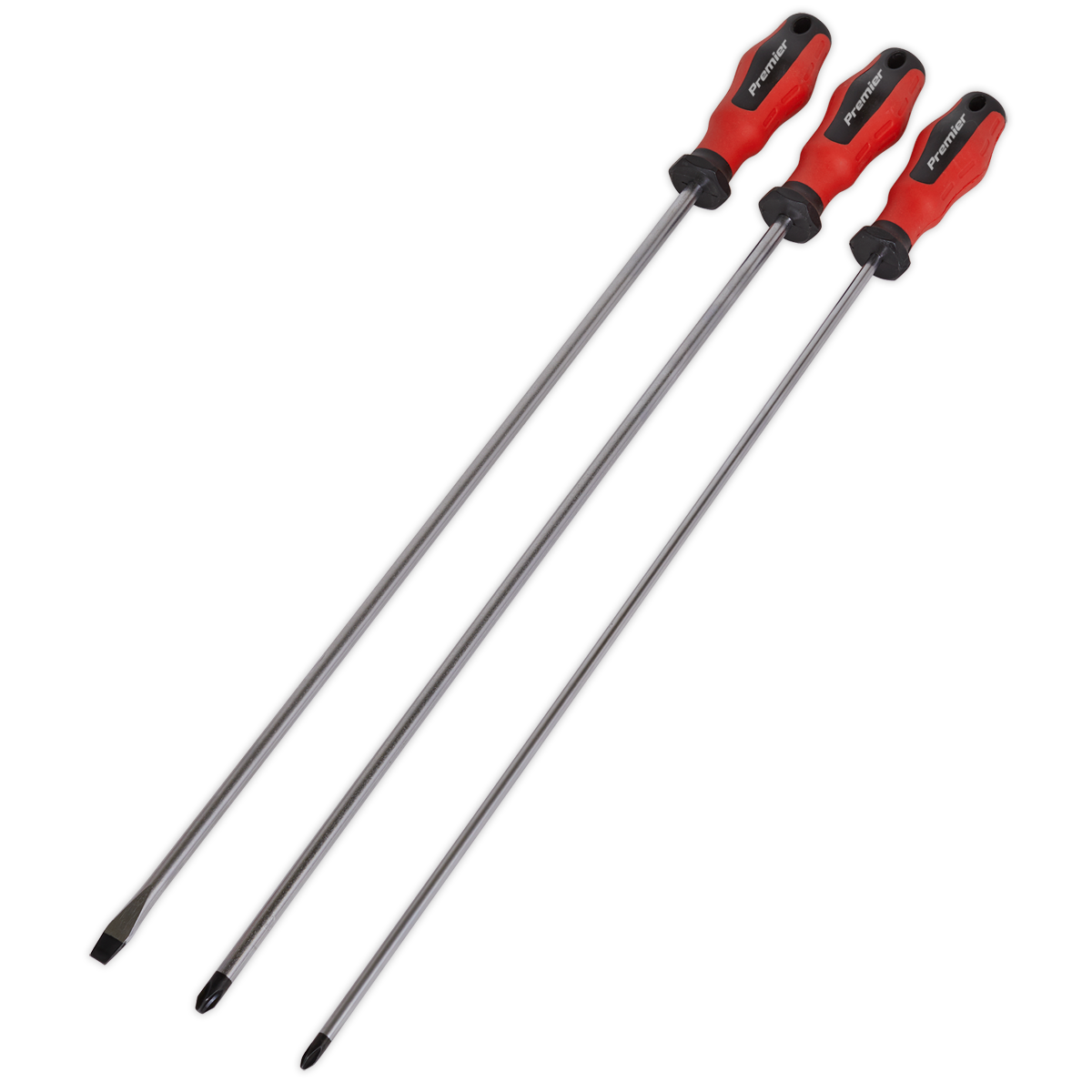 Sealey 3pc PowerMAX® Extra-Long Screwdriver Set AK4334