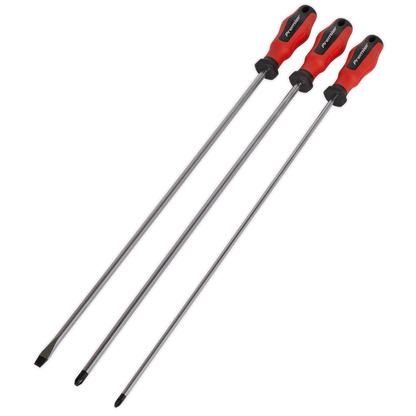 Sealey 3pc PowerMAX® Extra-Long Screwdriver Set AK4334