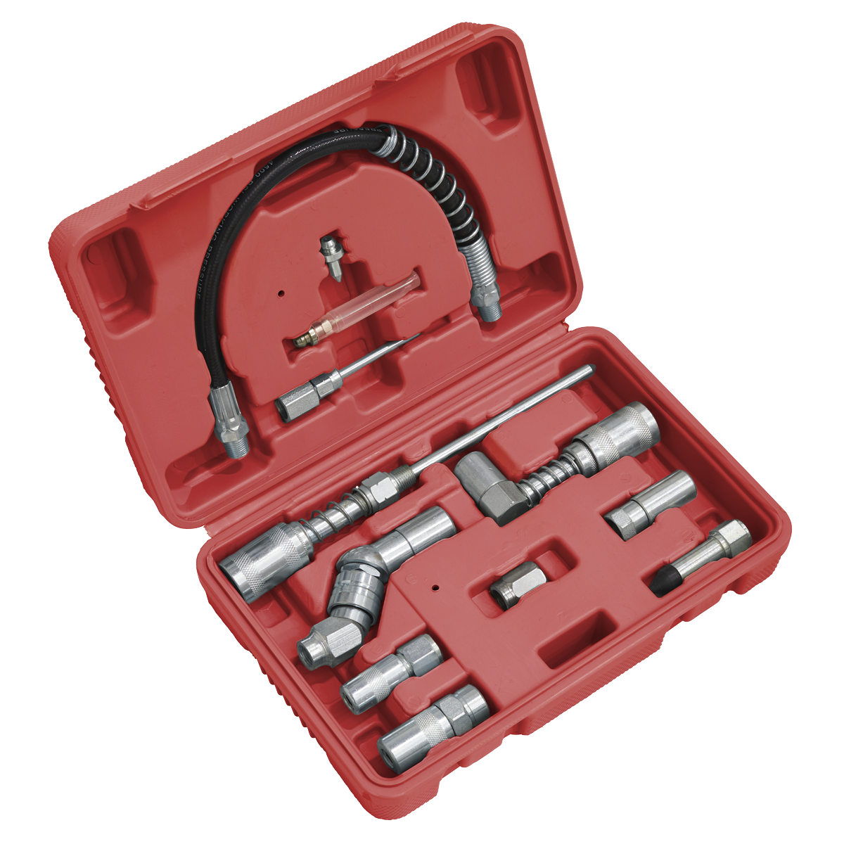 Sealey 12pc Grease Gun Adaptor Kit AK4482