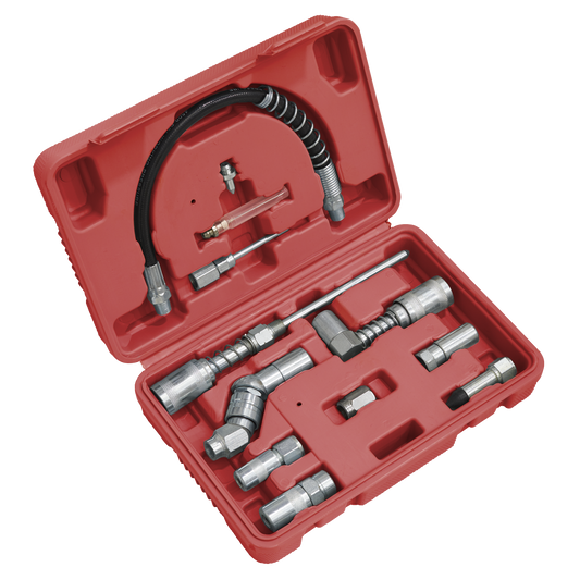 Sealey 12pc Grease Gun Adaptor Kit AK4482