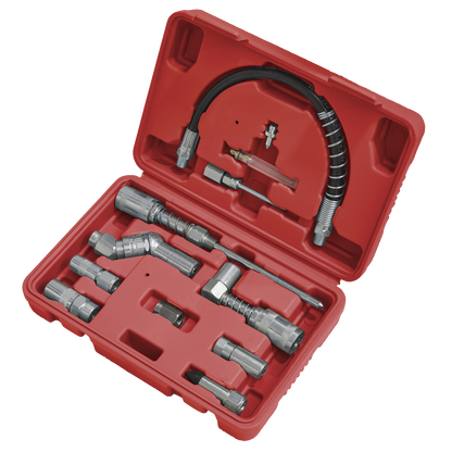 Sealey 12pc Grease Gun Adaptor Kit AK4482