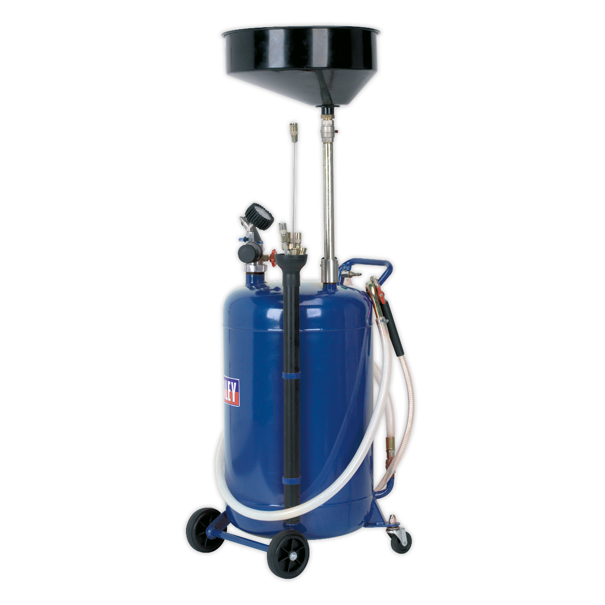 Sealey 90L Air Discharge Mobile Oil Drainer with Probes AK459DX