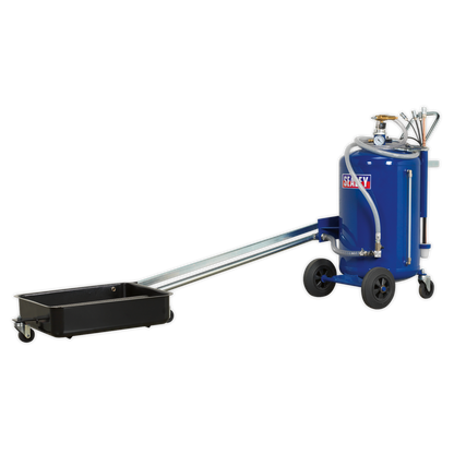 Sealey 80L Cantilever Air Discharge Mobile Oil Drainer with Probes AK462DX