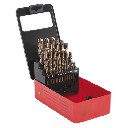 Sealey 25pc HSS Cobalt Fully Ground Drill Bit Set AK4702