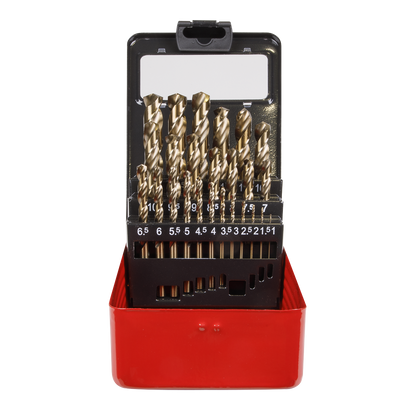 Sealey 25pc HSS Cobalt Fully Ground Drill Bit Set AK4702
