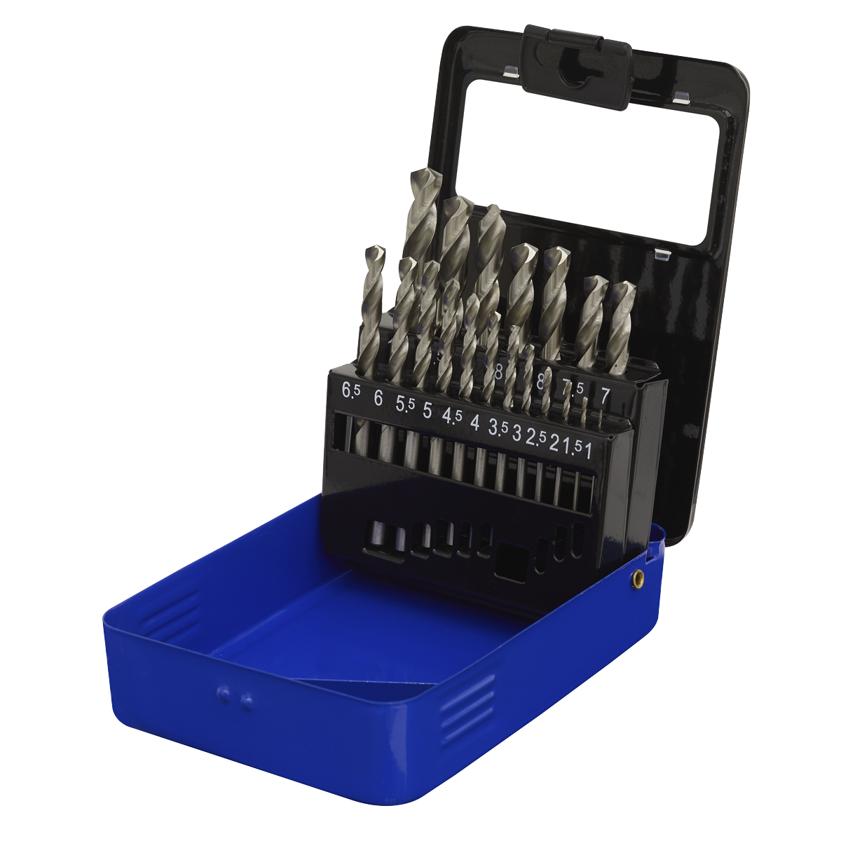 Sealey 19pc HSS Fully Ground Drill Bit Set AK47191