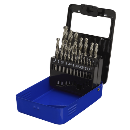 Sealey 19pc HSS Fully Ground Drill Bit Set AK47191