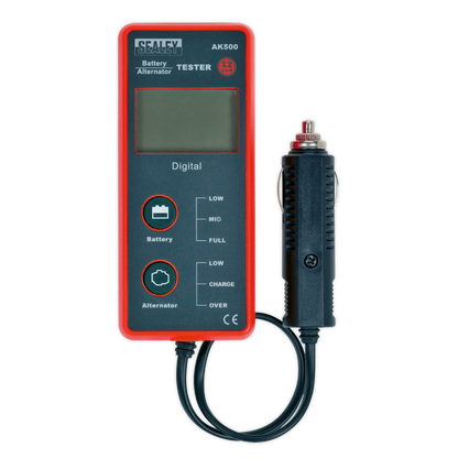 Sealey 12V Battery & Alternator Tester - LCD Screen AK500