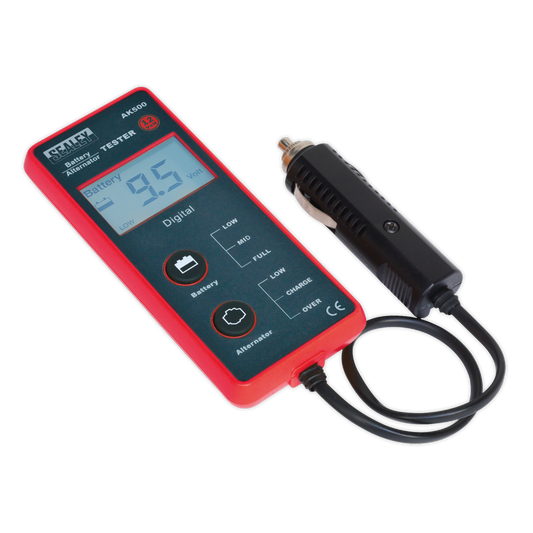 Sealey 12V Battery & Alternator Tester - LCD Screen AK500