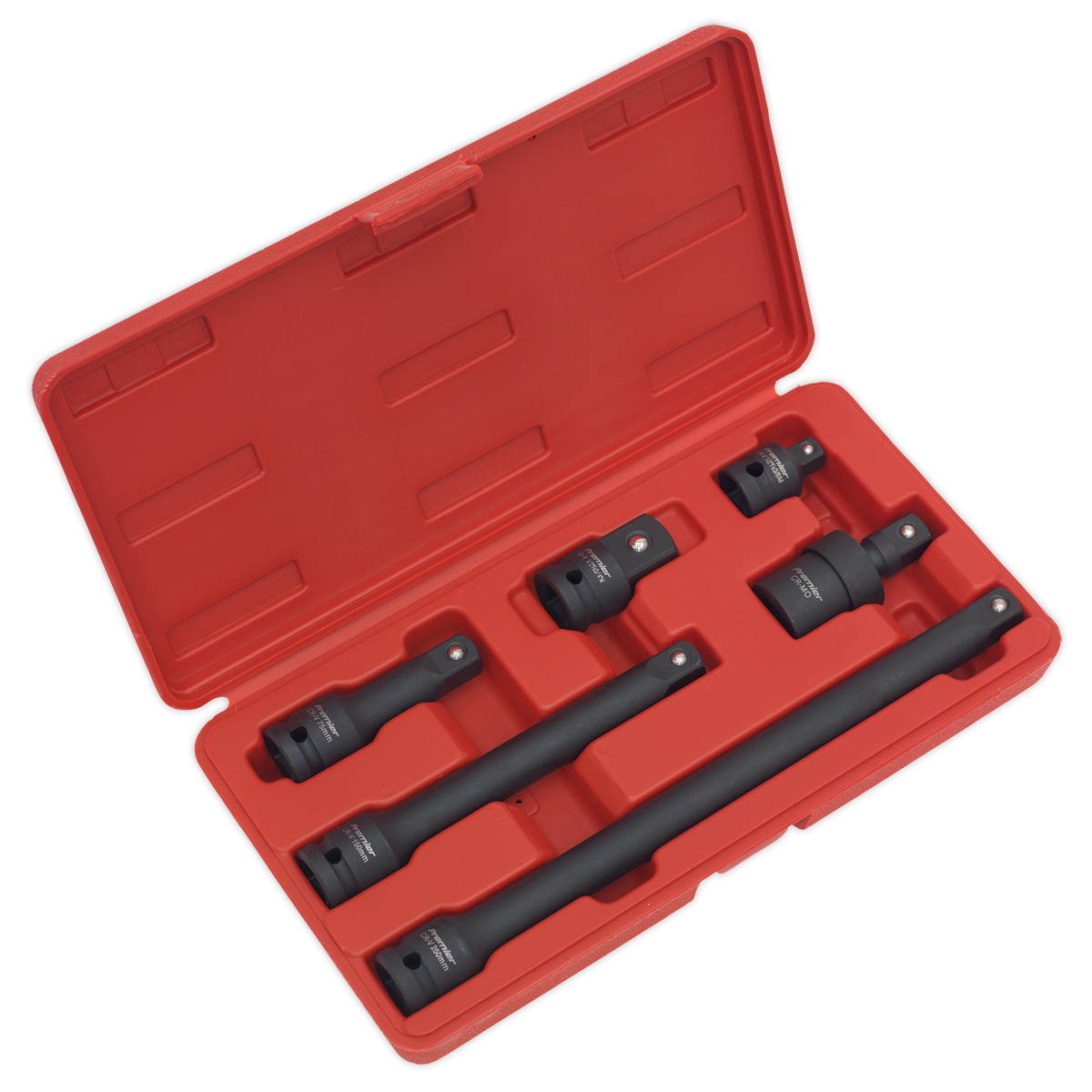 Sealey 6pc 1/2"Sq Drive Impact Adaptor & Extension Bar Set AK5514
