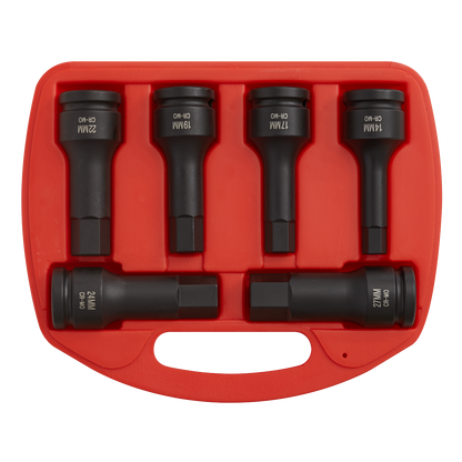 Sealey 6pc 3/4"Sq Drive Impact Hex Socket Bit Set AK5586