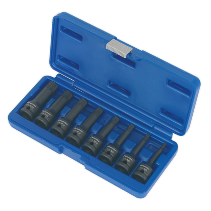 Sealey 8pc 1/2"Sq Drive Impact Spline Socket Bit Set AK5604