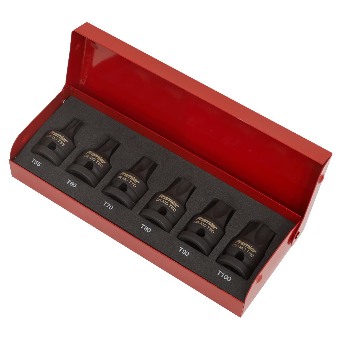 Sealey 6pc 1/2"Sq Drive Low Profile Impact TRX-Star* Socket Bit Set AK5607