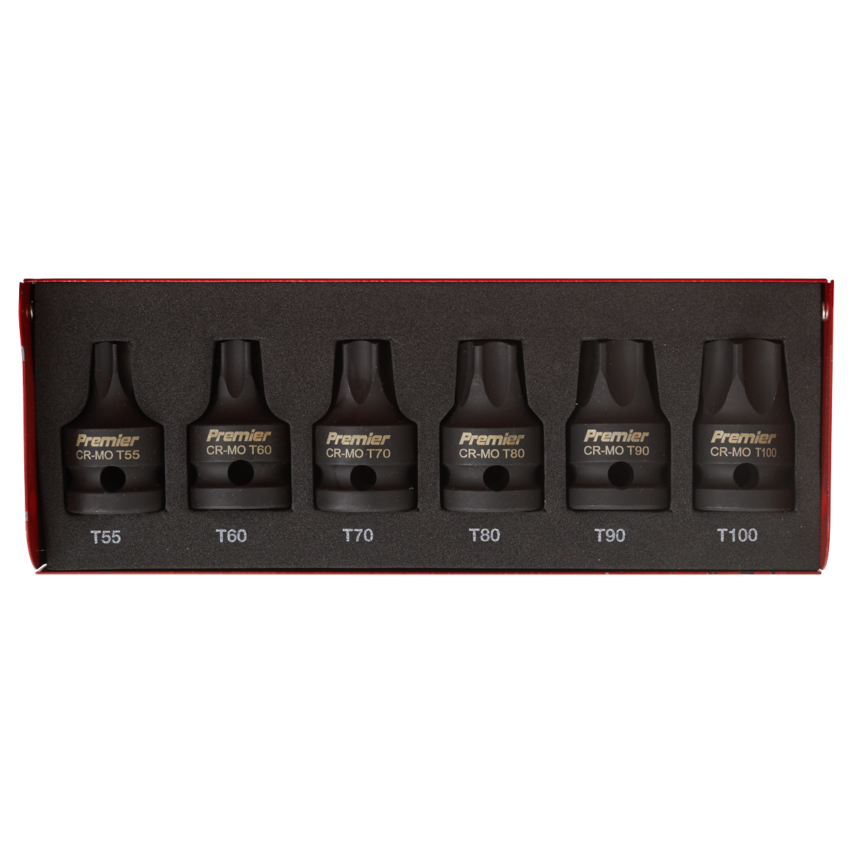 Sealey 6pc 1/2"Sq Drive Low Profile Impact TRX-Star* Socket Bit Set AK5607