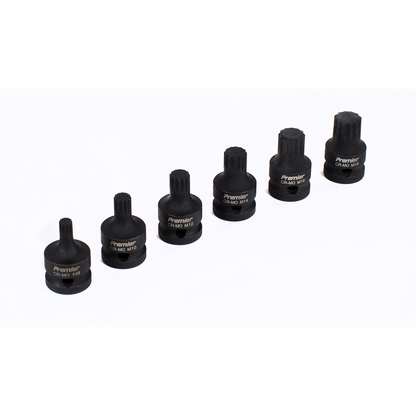 Sealey 6pc 1/2"Sq Drive Impact Spline Socket Bit Set AK5608