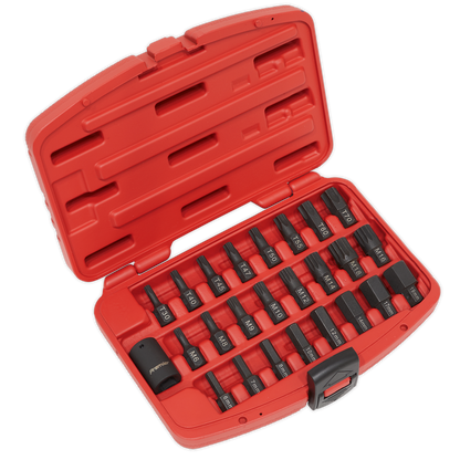 Sealey 25pc 1/2"Sq Drive Impact TRX-Star*/Hex/Spline Bit Set AK5612