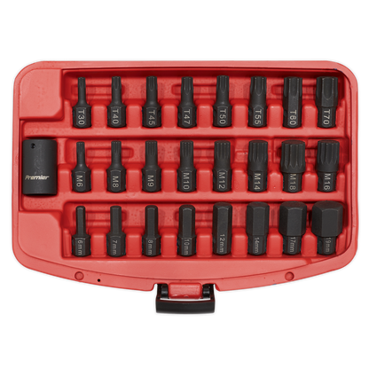 Sealey 25pc 1/2"Sq Drive Impact TRX-Star*/Hex/Spline Bit Set AK5612