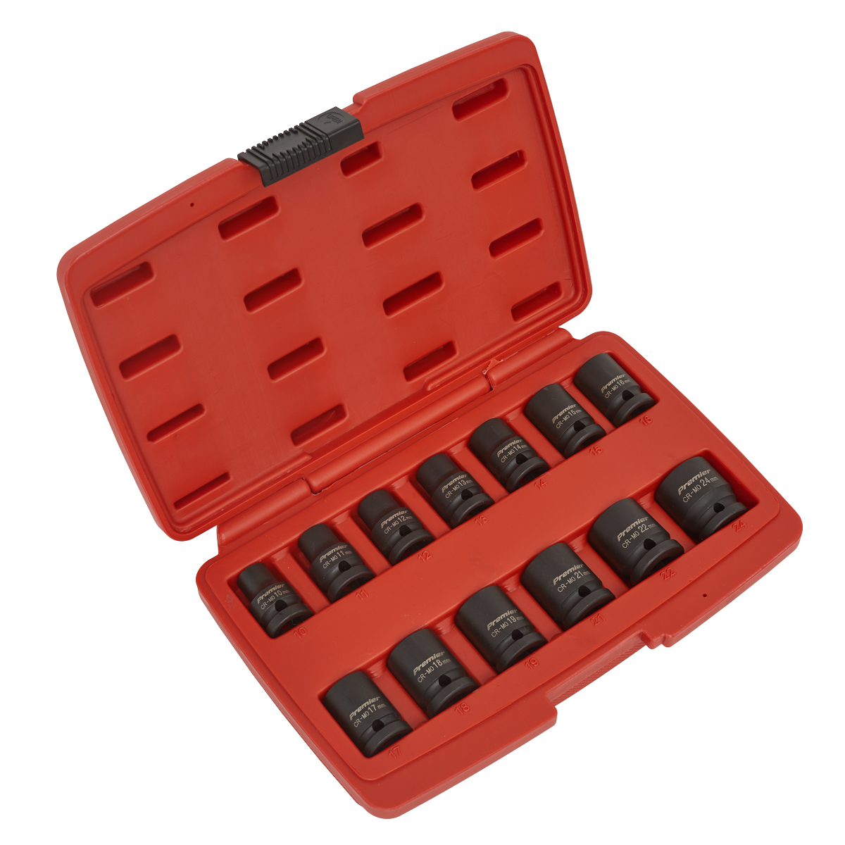 Sealey 13pc 1/2"Sq Drive 12pt Impact Socket Set AK5614M