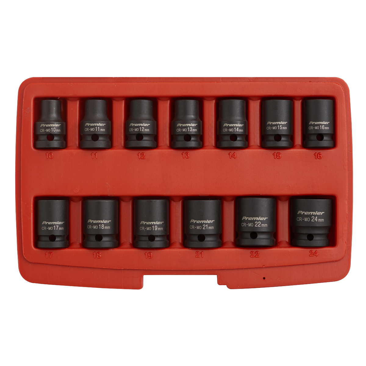 Sealey 13pc 1/2"Sq Drive 12pt Impact Socket Set AK5614M
