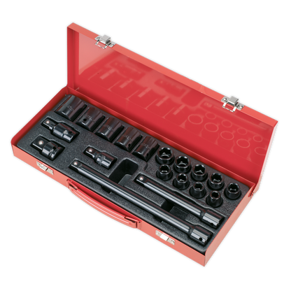 Sealey 19pc 1/2"Sq Drive Impact Socket Set AK5619M