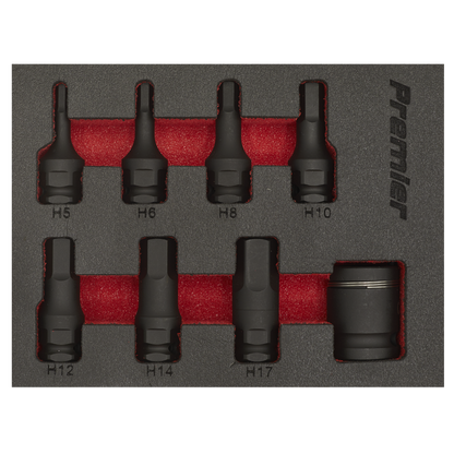 Sealey 8pc 3/8"Sq Drive Hex Impact Socket Bit Set AK5620