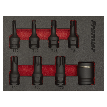 Sealey 8pc 3/8"Sq Drive Impact TRX-Star* Socket Bit Set AK5621