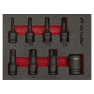 Sealey 8pc 3/8"Sq Drive Impact TRX-Star* Socket Bit Set AK5621