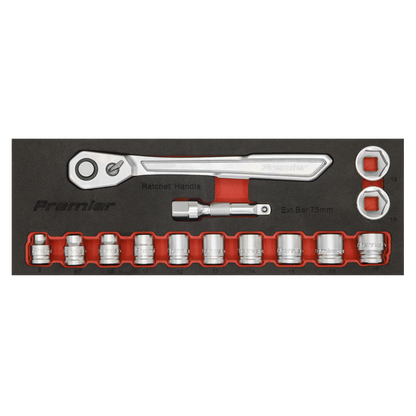 Sealey 14pc 3/8"Sq Drive Low Profile Socket Set - Platinum Series AK5785