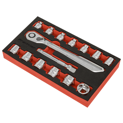 Sealey 15pc 1/2"Sq Drive Low Profile Socket Set - Platinum Series AK5787