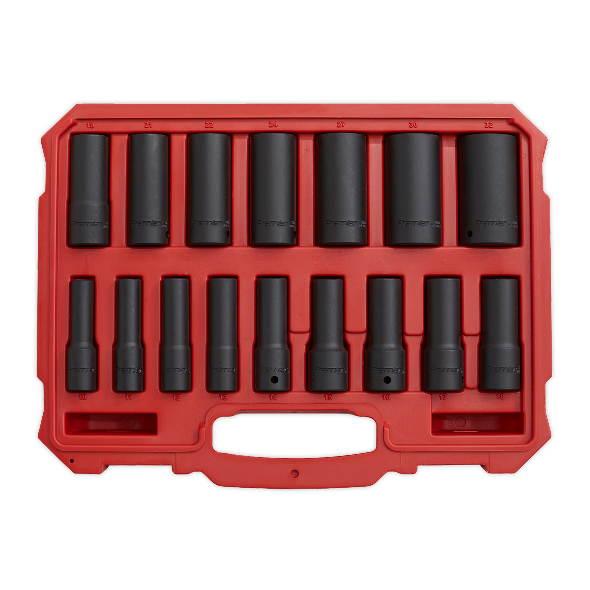 Sealey 16pc 1/2"Sq Drive Deep Lock-On™ Impact Socket Set AK5817M