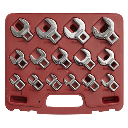 Sealey 15pc 3/8"Sq Drive Crow's Foot Spanner Set AK59891