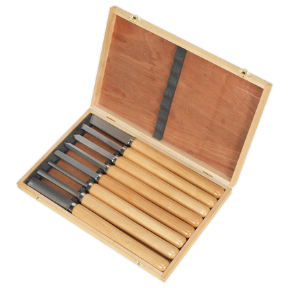 Sealey 8pc Wood Turning Chisel Set AK60/8