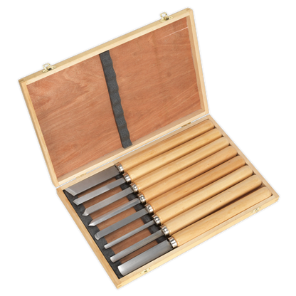 Sealey 8pc Wood Turning Chisel Set AK60/8