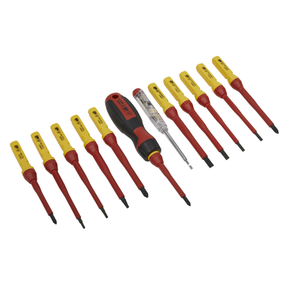 Sealey 13pc Interchangeable Screwdriver Set - VDE Approved AK6128