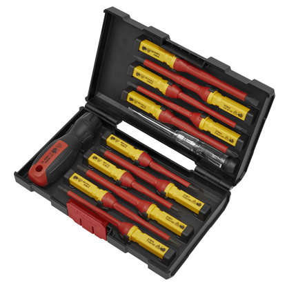 Sealey 13pc Interchangeable Screwdriver Set - VDE Approved AK6128
