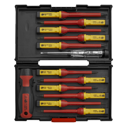 Sealey 13pc Interchangeable Screwdriver Set - VDE Approved AK6128