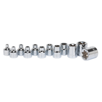Sealey 12pc 3/8"Sq Drive TRX-Star* Socket Set - E4-E20 AK61806