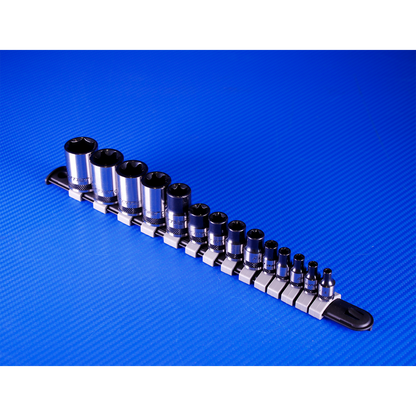 Sealey 14pc 1/4", 3/8" & 1/2"Sq Drive TRX-Star* Socket Set - E4-E24 - Black Series AK618B